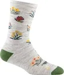 Darn Tough Cottage Bloom Crew Lightweight Sock with Cushion - Women's Ash Small