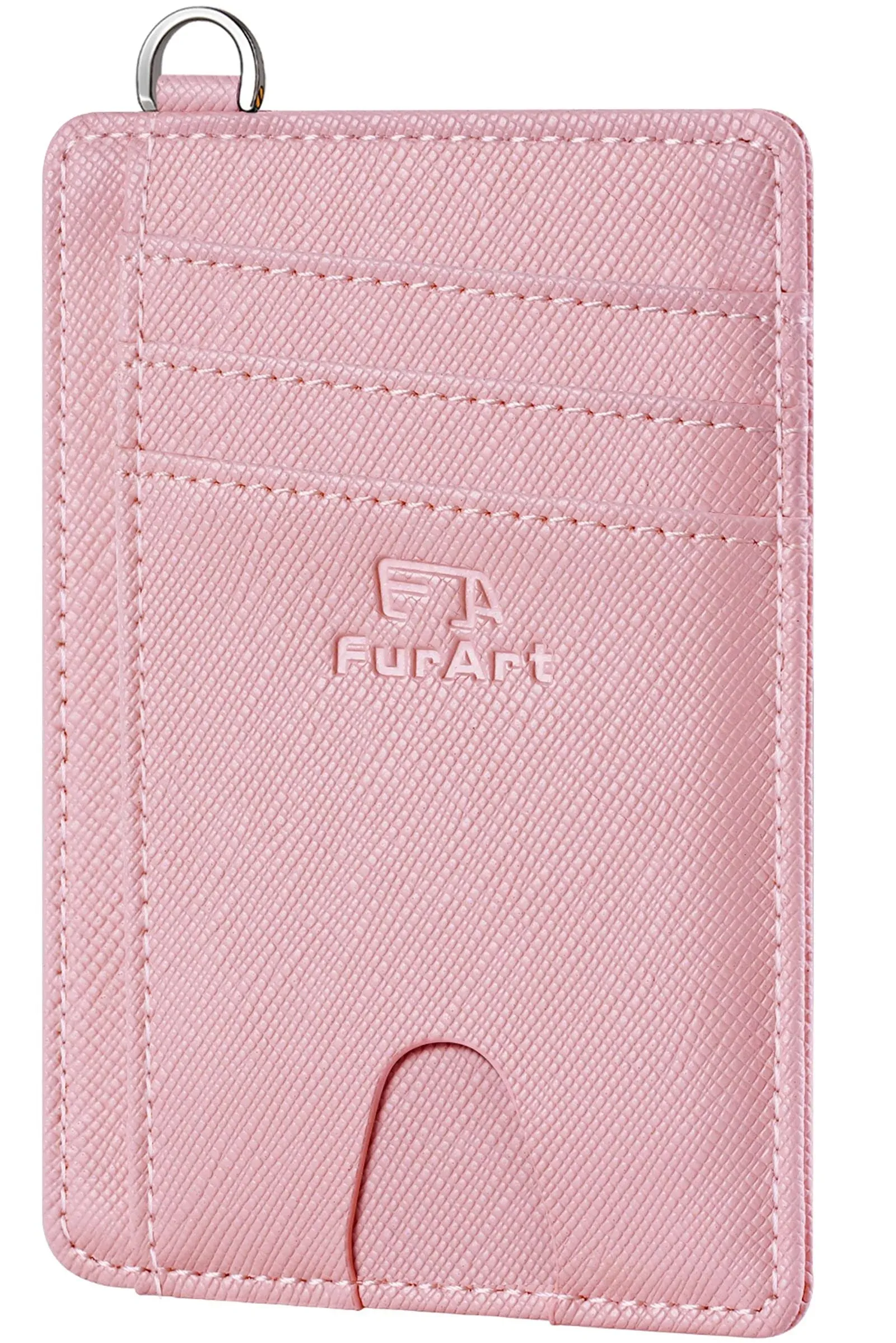 FurArt Credit Card Holder Wallet, Slim RFID Blocking Minimalist Women's Card Wallet