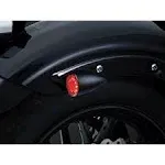 Kuryakyn 2509 Torpedo/Bullet Style Motorcycle LED Lights with Clear Lenses: Rear Position Turn Signal/Blinker, Running and Brake Light Indicators, Matte Black, 1 Pair