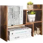 Desk Shelf Organizer Adjustable Wood Desktop Bookshelf Organizer Home Office Desktop Shelves Organizer Display Shelf Rack Mini Bookcase, Freestyle Rotation Display Desktop Organizer