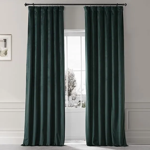 HPD HALF PRICE DRAPES Blackout Solid Thermal Insulated Window Curtain 50 X 10...