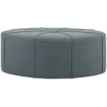 Mitchell Oval Ottoman Blue