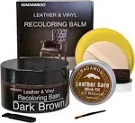 Dark Brown Leather Recoloring Balm with Mink Oil Conditioner Restoration Cream