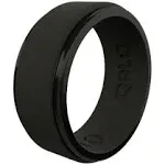 Qalo Men's Polished Step Edge Silicone Ring