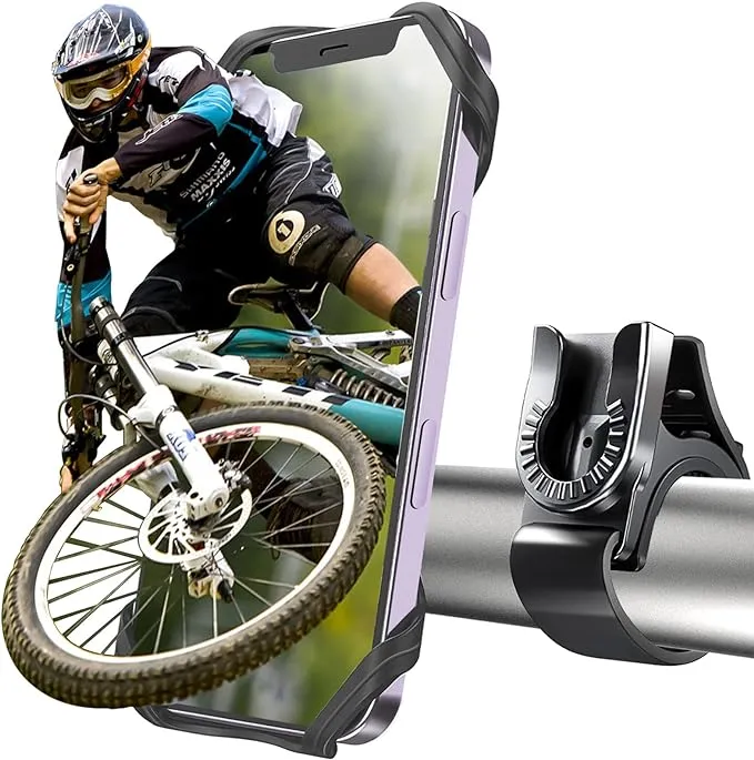 ORIbox Detachable Bike Phone Holder, Universal Bicycle Motorcycle Cell Phone Mount, 360 Rotatable Adjustable Bike Phone Mount Compatible for 4" to 6.