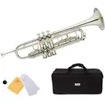 Mendini by Cecilio MTT-N Trumpet Silver Bb