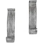 Mirrorize Canada Contemporary Metal Antique Silver Candle Sconce Curved (15 in. H x 3.5 in. W) (Set of 2) IMP8548