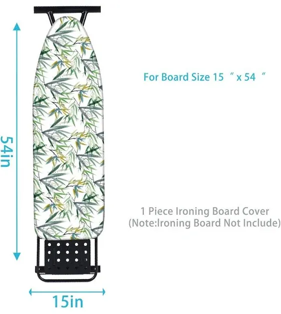 BNDX Ironing Board Cover and Pad - Thick Ironing Board Cover, Extra Thick and Durable Padding,Full Size-Heat and Stain-Resistant,Drawstring Tightening-Easy Installation to 15x54-Ironing Board.