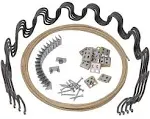 House2Home 25" Couch Spring Repair Kit to Fix Sofa Support for Sagging Cushions - Includes 4pk of Springs, Upholstery Spring Clips, Seat Spring Stay