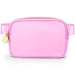 Nylon Belt Bag Hot Pink Fanny Pack For Women Crossbody Bag Waist Pack Bum Bag