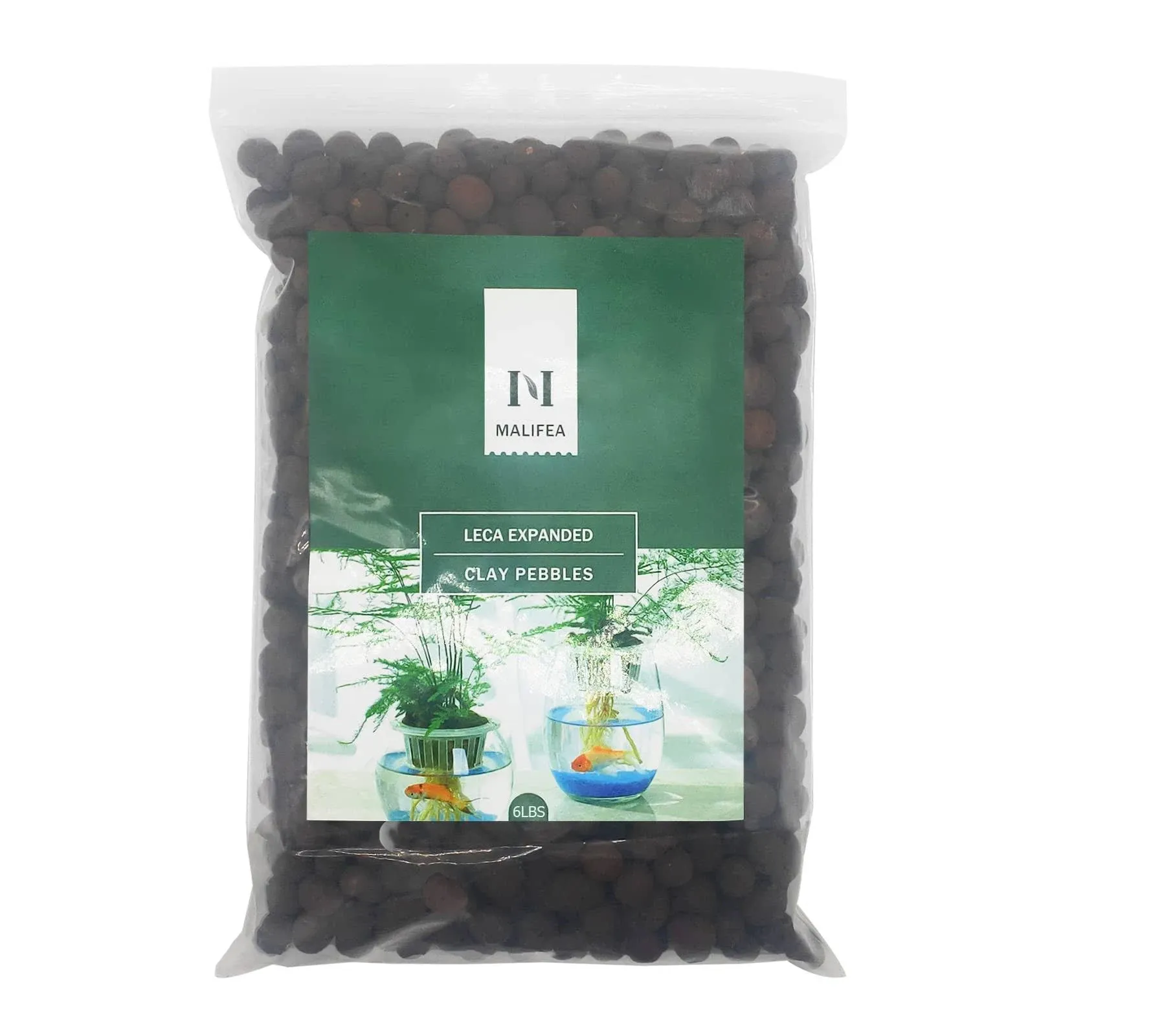 Malifea Leca Expanded Clay Pebbles Hydroponics Supplies for Indoor Garden Plants