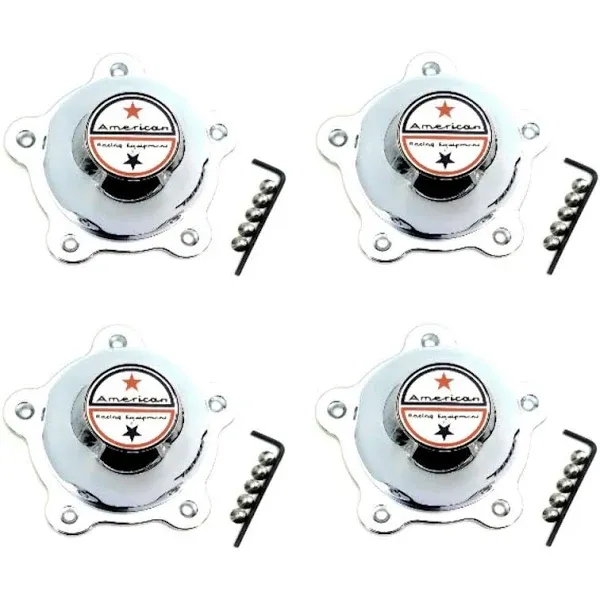 American Racing 4 Pack VN105-1CAP 1055001 Chrome Wheel Center Cap