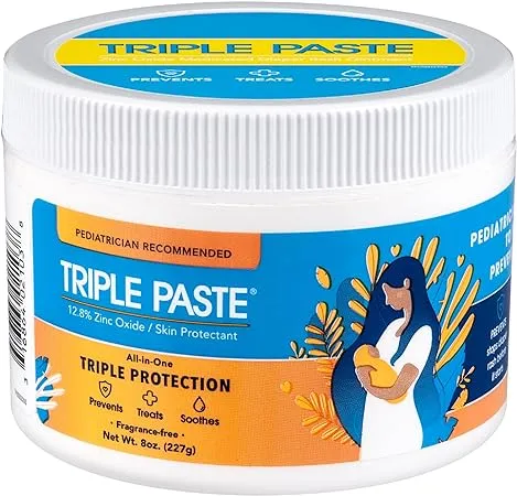 Triple Paste, Crema per Eruzioni Cutanee da Pannolino all’ossido di zinco, Senza profumo, 227 G