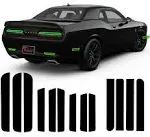 Side Marker & Taillight Tint Kit for 2015-2022 Dodge Challenger | Precut Dark Smoke Vinyl Overlays for '15-'20 Dodge Challenger (NOT-WIDEBODY) | Tint Film (Full Kit)