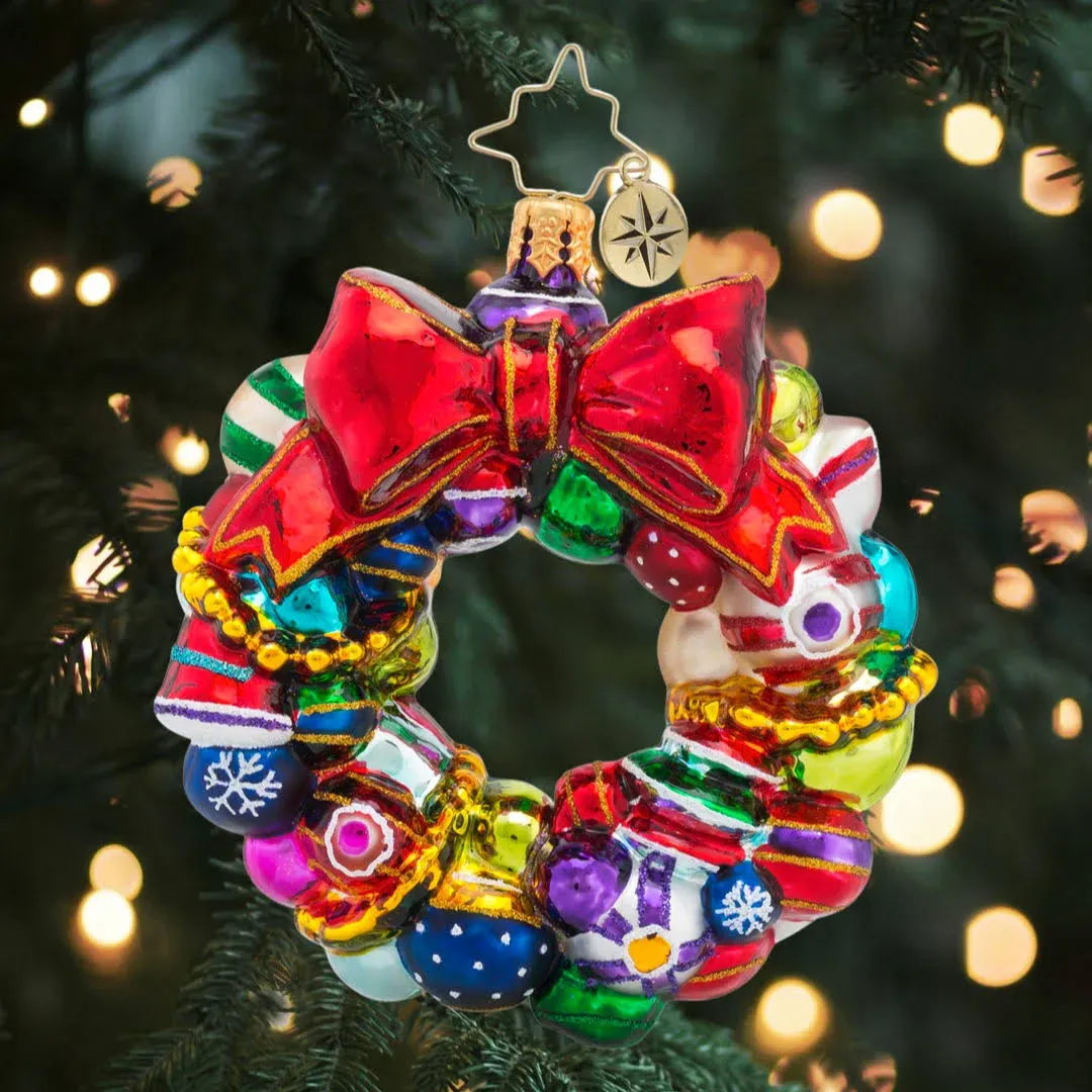 Christopher Radko Joyful Wreath Little Gem Ornament