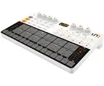 IK Multimedia UNO Drum analog and digital drum machine with 6 analog voices, 64-Step Sequencer, USB and 2.5mm MIDI, 100 pattern presets, battery-powered and portable