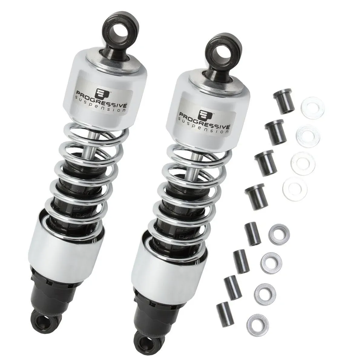 Progressive 412 Series Rear Shock Damper 12.5in Chrome STD Heavy Duty