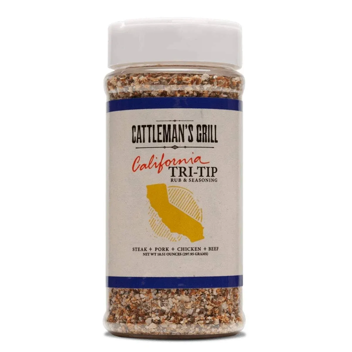 Cattleman's Grill California Tri-Tip Rub & Seasoning 10.5 Oz Mellow Blend Flavor