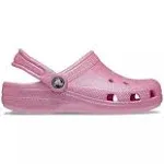 Crocs Kids' Classic Glitter Clog, Pink, J2