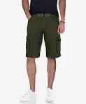 Raw X Men's Belted Relaxed Fit 12.5" Cargo Shorts