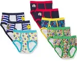 Nintendo Boys' 8 Pack 100% Combed Cotton Briefs with Mario, Luigi, Toad, Yoshi, Peach & Bowser, Sizes 4, 6, 8