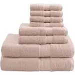 Madison Park Signature - 800GSM 100% Cotton 8 Piece Towel Set - Blush