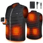 Heated Vest, USB Charging Heating Vest for Men Women Washable Body Warmer with Battery Pack for Outdoor Camping