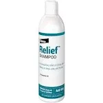 Elanco Relief Shampoo, temporary relief of itching and flaking, moisturizer for dry skin and coat, for dogs, cats and horses, 12 oz