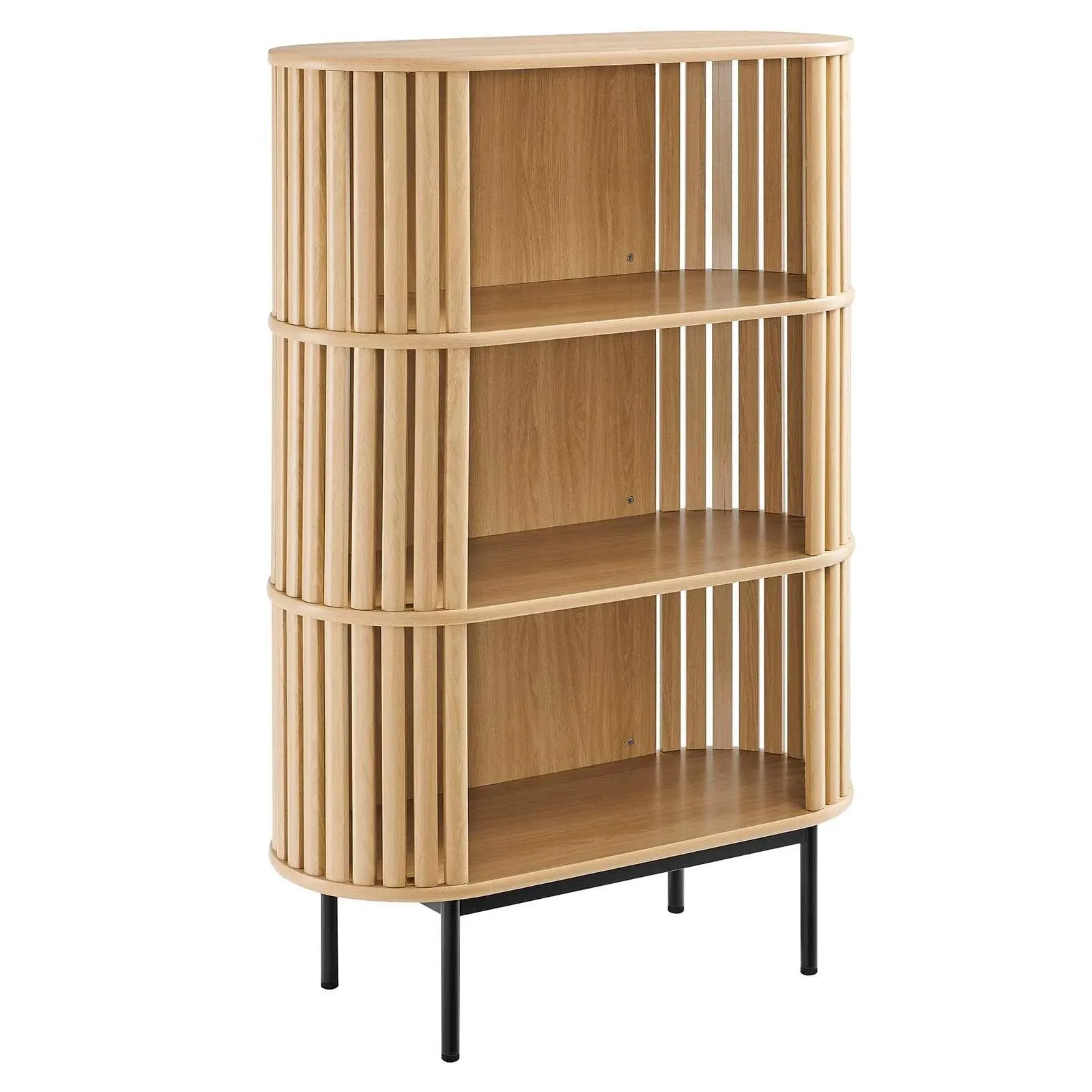 Moxie 3-Tier Cabinet in Oak