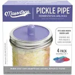 Masontops Pickle Pipe, Wide Mouth, 4 Pack - 4 pickle pipes