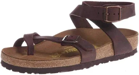 Birkenstock Women's Yara Sandal - 37 - Habana Oiled Leather