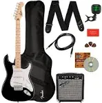 Fender Squier Sonic Strat Pack - Black w/ Frontman 10G Amplifier