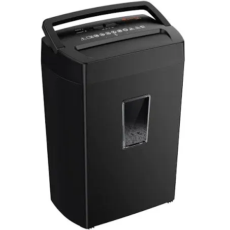 Bonsaii 12-Sheet Cross Cut Paper Shredder, 5.5 Gal Home Office Heavy Duty Shredder for Paper, Credit Card, Mail, Staples, with Transparent Window, High Security Level P-4 (C275-A)