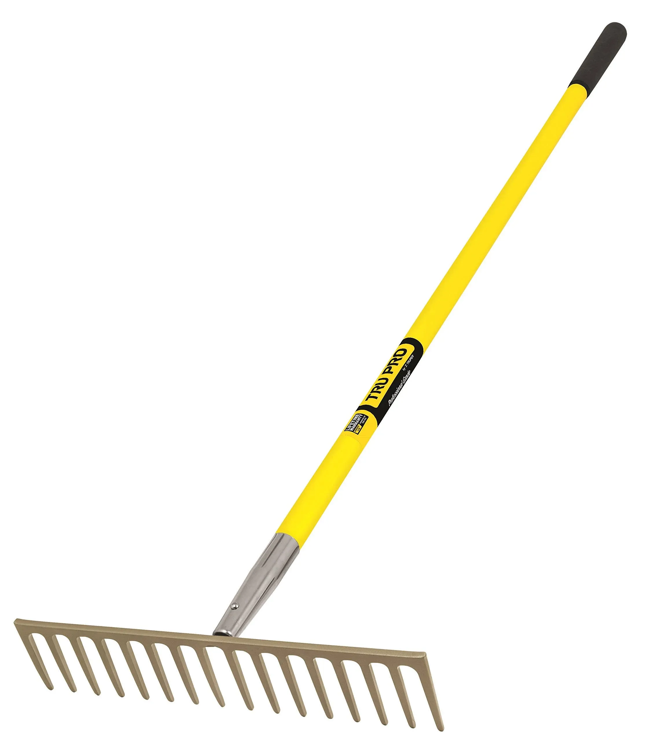 Truper 31391 Tru Pro Heavy Duty Road Rake with 16-Teeth Fiberglass Handle 10-Inch ...