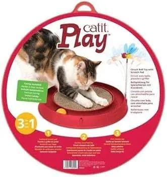 Catit Play Scratch Pad Circuit Ball Cat Toy