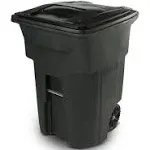 Toter 96 gal Black Polyethylene Wheeled Garbage Can Lid Included