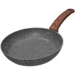 8 Inch Nonstick Frying Pan Skillet, Non Stick Granite Coating Egg Pan Fry Pan Omelet Pan Saute Pan, Healthy Stone Cookware Chef’s Pan, PFOA Free, Induction Compatible, Gray