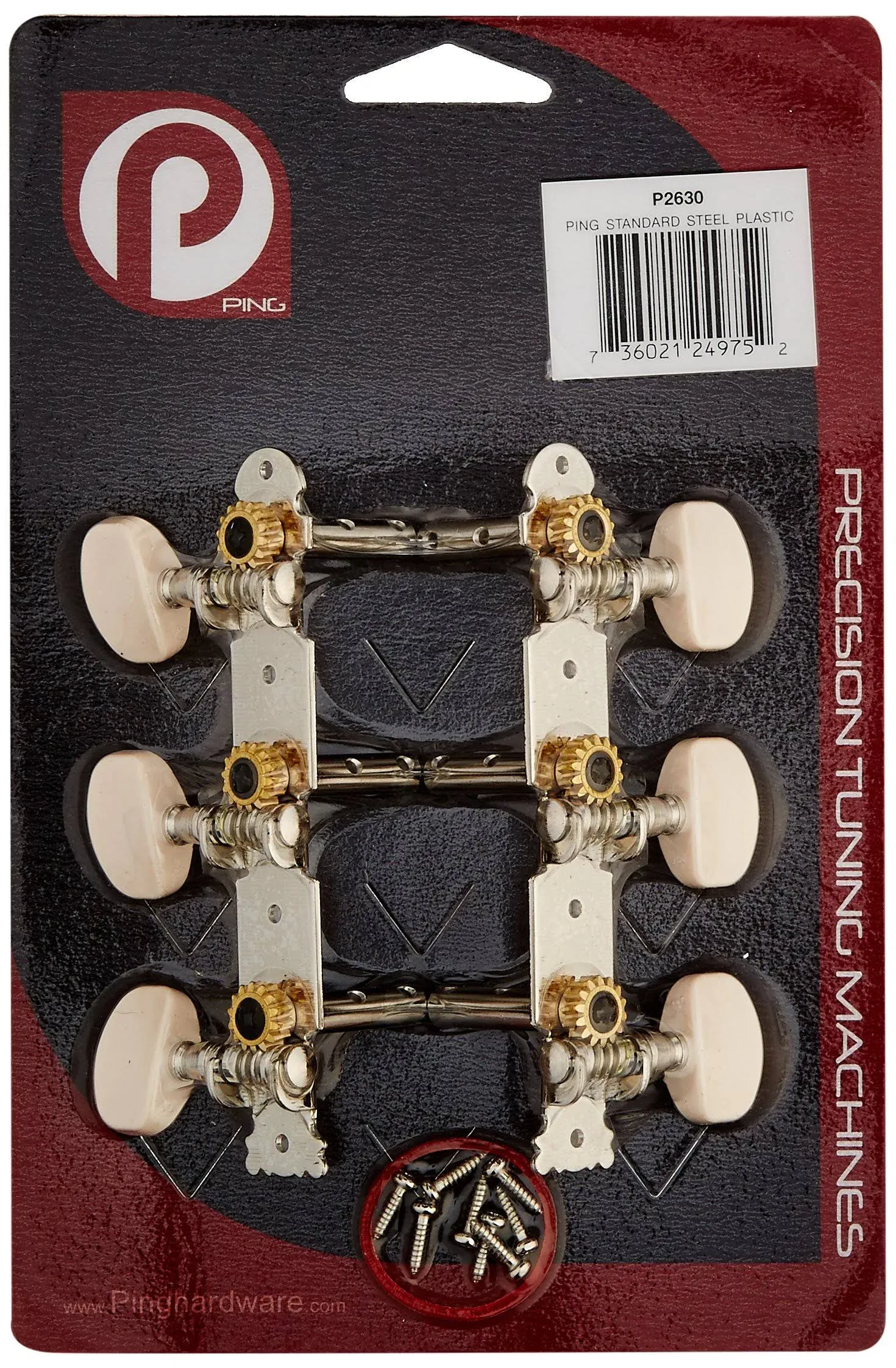 Ping P2630 Economy Plate 3+3 Plated Guitar Machine Heads/Tuners Nickel