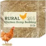 Rural365 Premium Hemp Bedding for Chicken Coops - 33lb Industrial Small &amp; Large