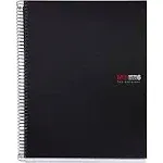 Miquelrius 8.25 x 11.75 A4 Wirebound Notebook, 6-Subject, Graph Paper Black