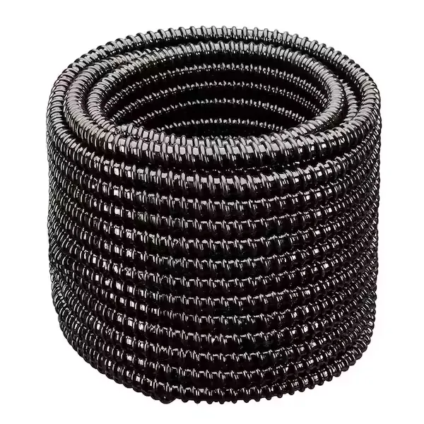 HYDROMAXX 1-1/2 in. Dia x 100 ft. MM Sizing Black Non Kink, Corrugated, Flexible PVC Pond Tubing 1302012075