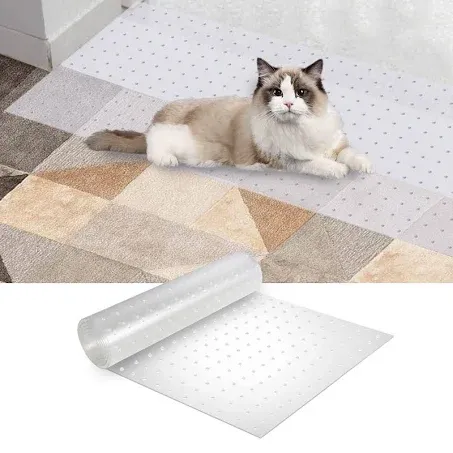 3.6 Feet Cat Carpet Protector, Non-Slip Carpet Protector for Pets, Carpet Scratch Stopper from Scratching Carpet at Doorway