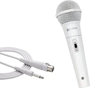 Carol Dynamic Microphone Vocal Microphone White Color, with Unidirectional, The ...