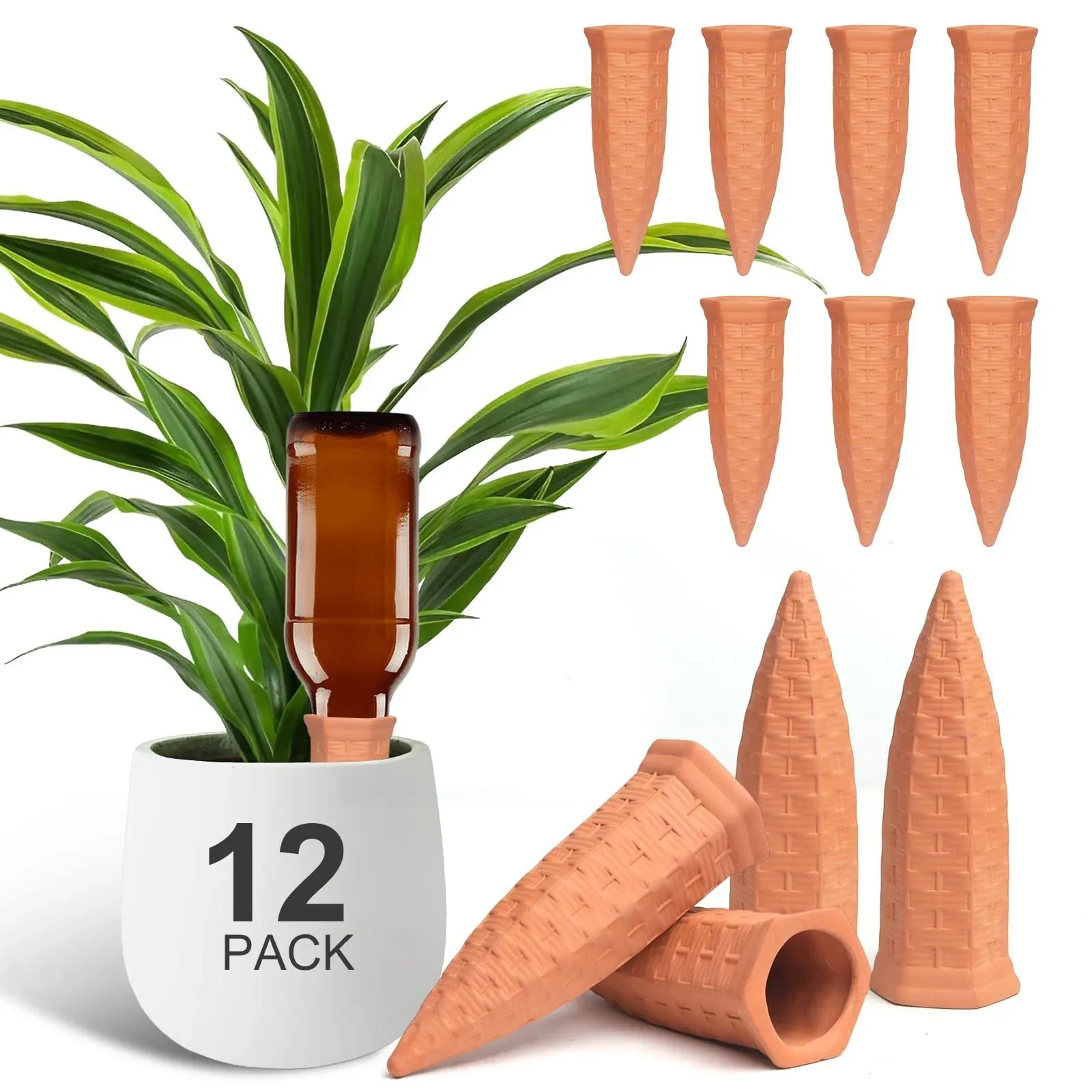 Baxrou 12 Pack Plant Self Watering Stakes