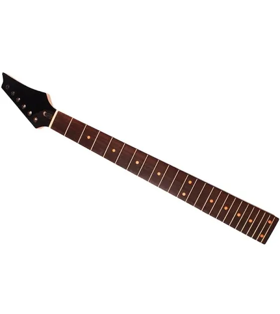 Alnicov Electric Guitar Neck Maple Head Rosewood Fretboard 24 Fret for IBZ Parts Replacement Black, Size: 10