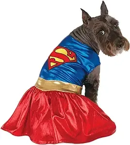 DC Comics Pet Costume, Small, Supergirl for Themed Parties and Halloween