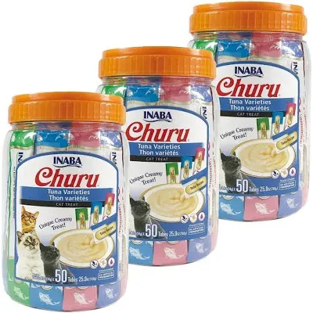 Inaba Churu Tuna Puree Variety Pack Grain-Free Lickable Cat Treat