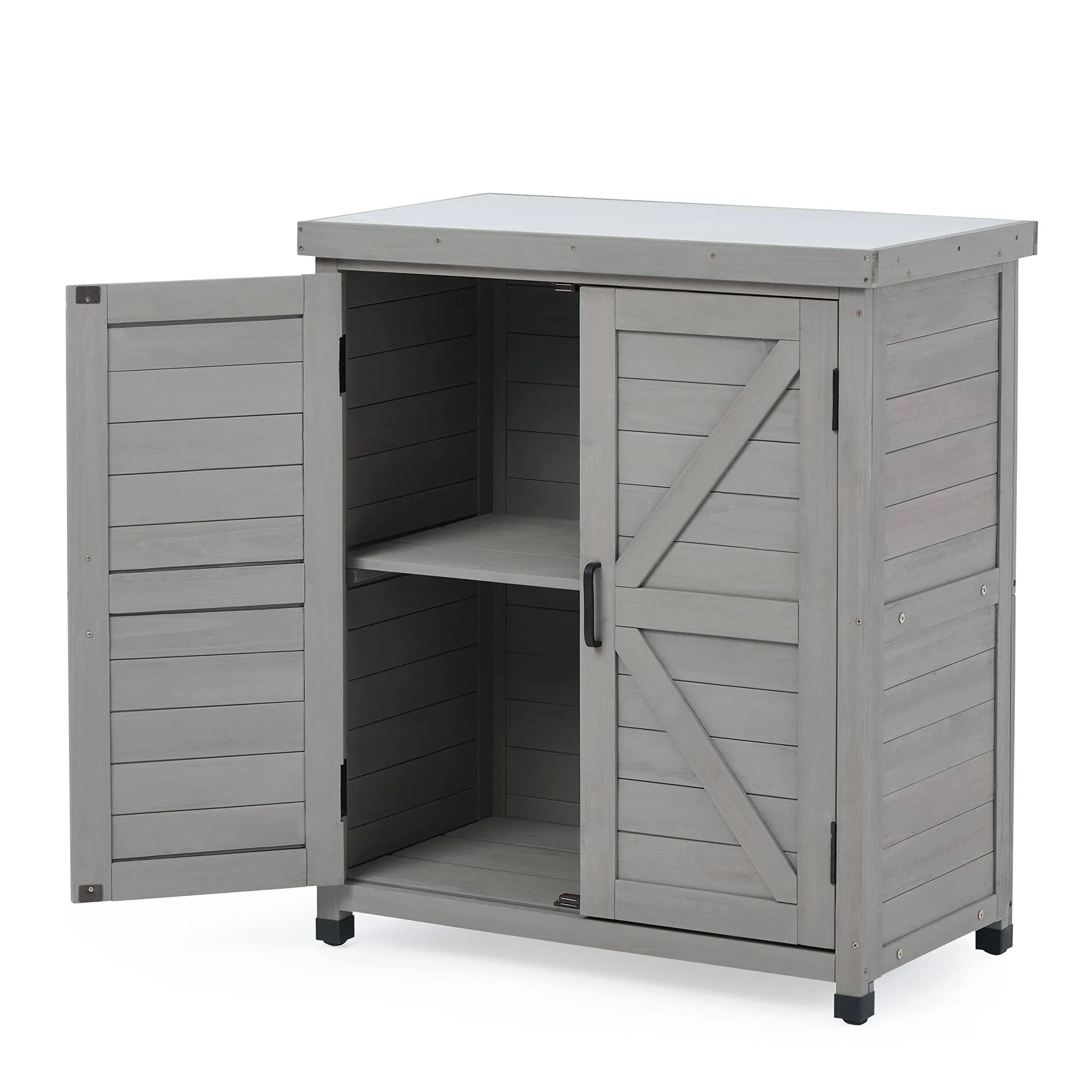 SoliWood Outdoor Storage Cabinet and Potting Bench Table