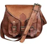 Women Leather Crossbody Satchel Ladies Purse Women Shoulder Bag Tote Travel Purse Genuine Leather Handbags 14 Inch