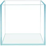 Cube Rimless Frameless Extra Clear All Glass Aquarium, Low Iron Glass Tank, 5mm Glass, White Leveling Mat Included, w/Lids Options